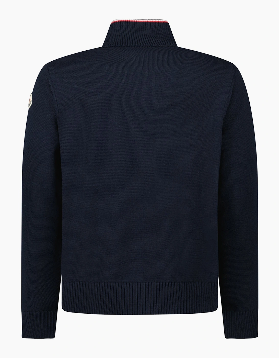 Moncler Down-Panelled Cotton Cardigan in Navy