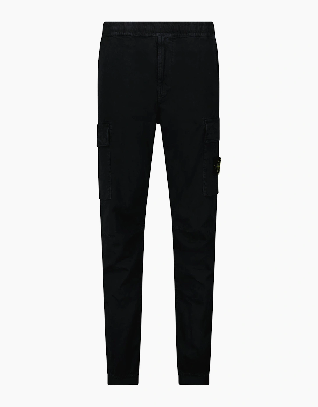 Stone Island Stretch 'Old' Effect Cargo Trousers Black