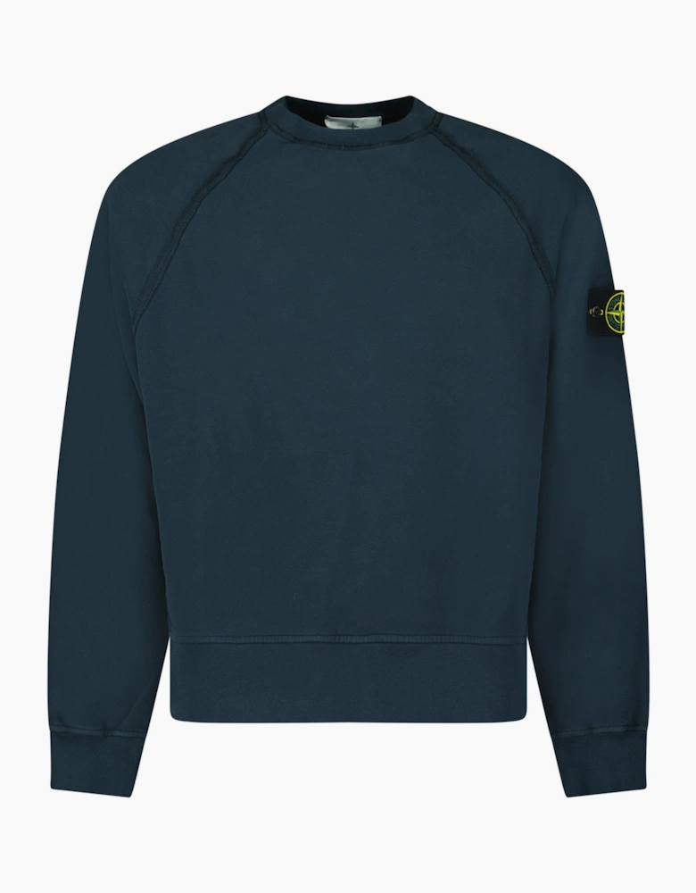 Stone Island Relaxed Fit Crewneck Sweatshirt Navy