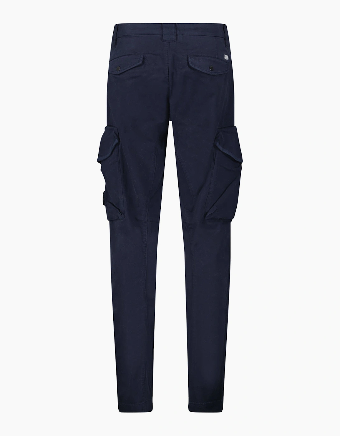 CP Company Stretch Sateen Ergonomic Lens Cargo Pants in Navy