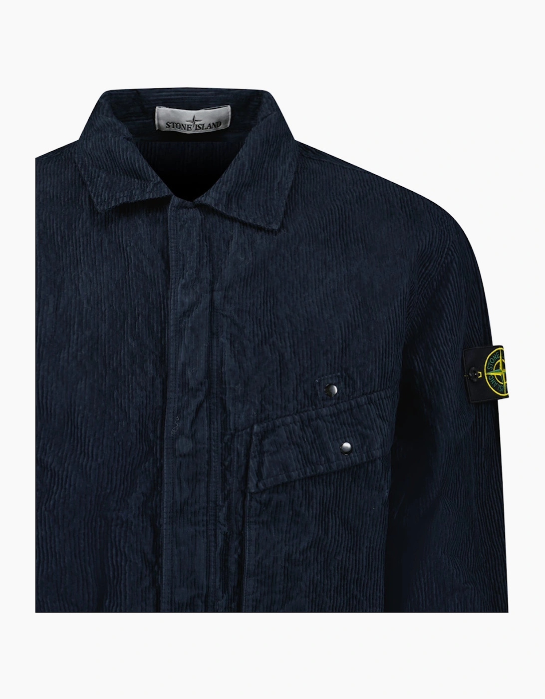 Stone Island Corduroy 500 TC Overshirt in Navy Blue