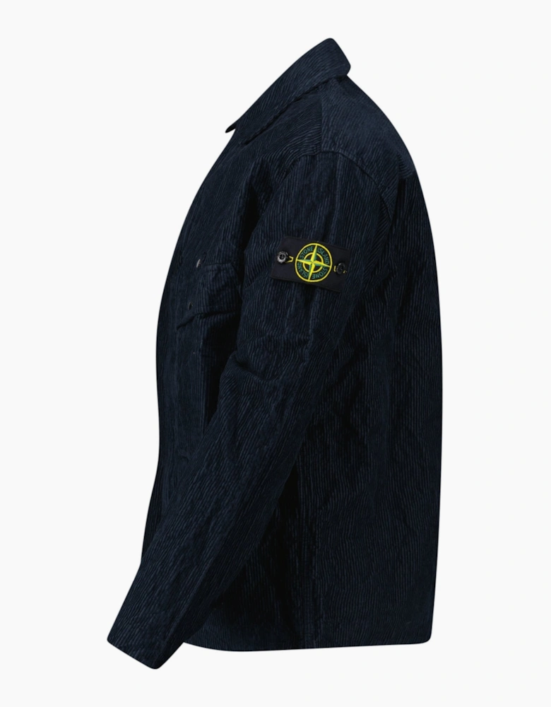 Stone Island Corduroy 500 TC Overshirt in Navy Blue