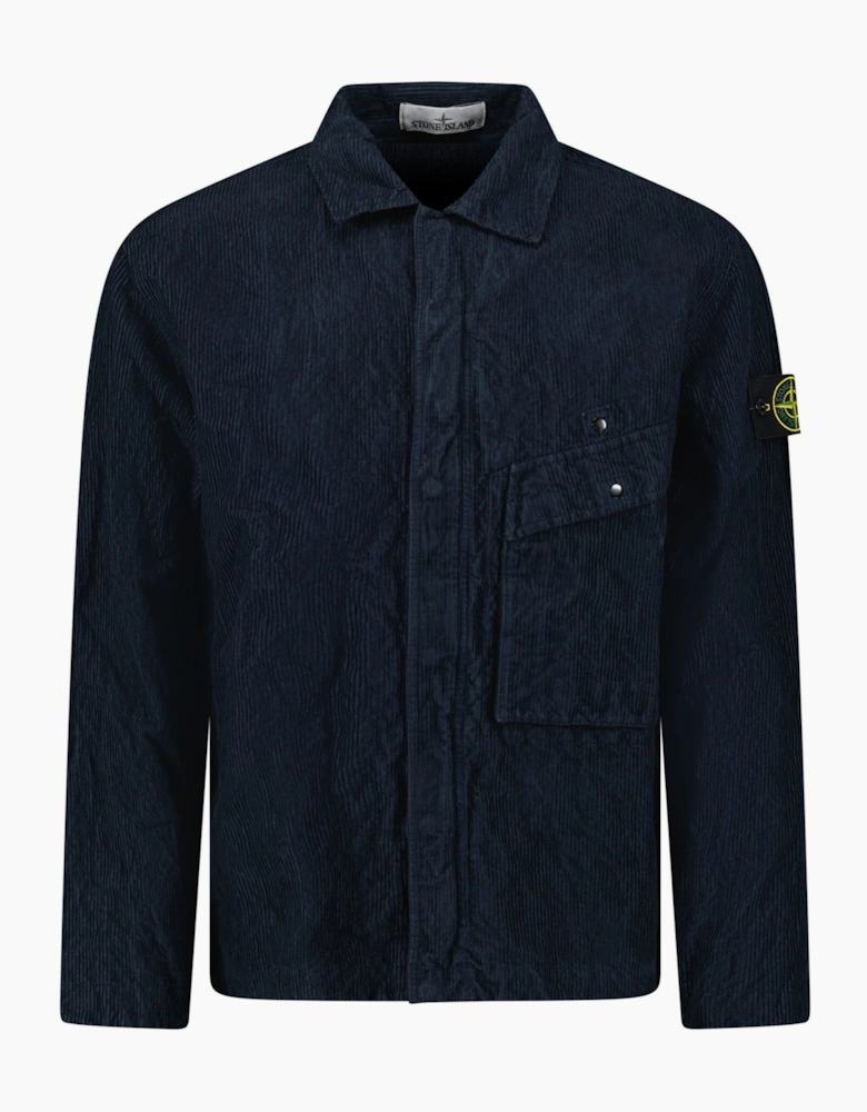 Stone Island Corduroy 500 TC Overshirt in Navy Blue