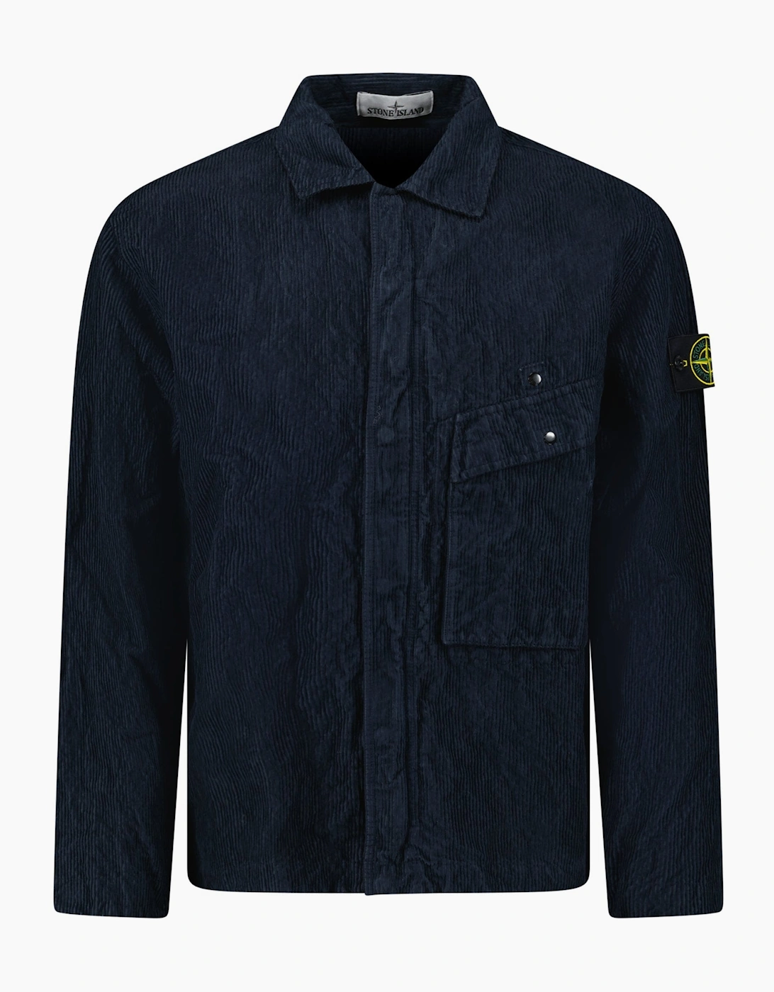 Stone Island Corduroy 500 TC Overshirt in Navy Blue