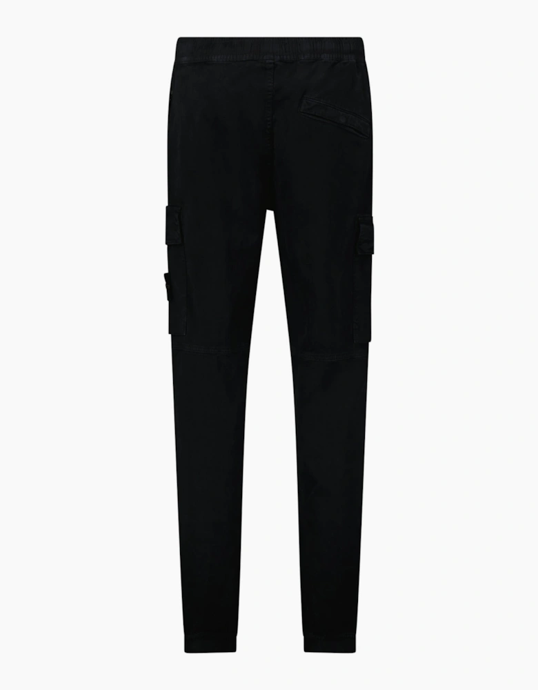 Stone Island Stretch 'Old' Effect Cargo Trousers Black