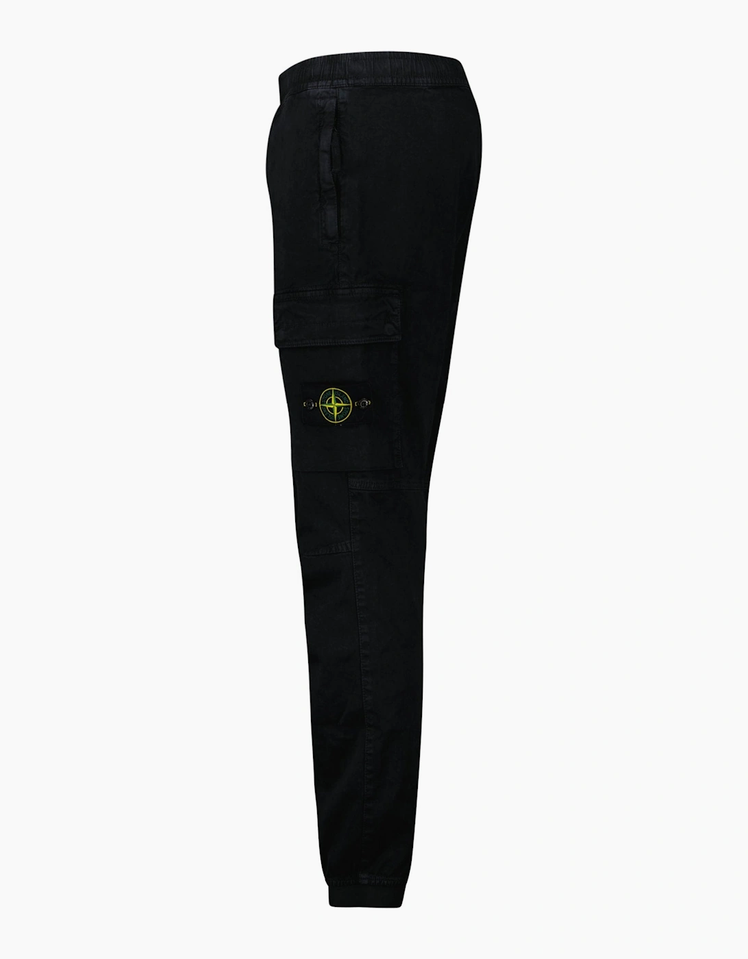 Stone Island Stretch 'Old' Effect Cargo Trousers Black