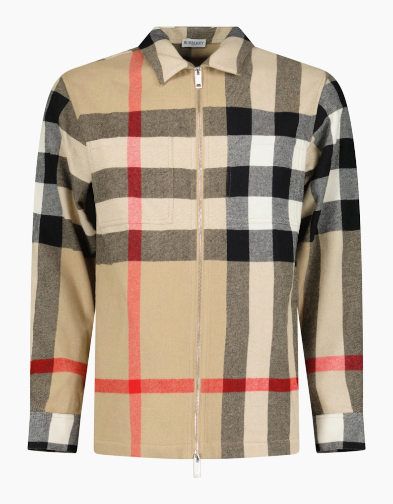 Burberry Clifden Check Overshirt in Archive Beige