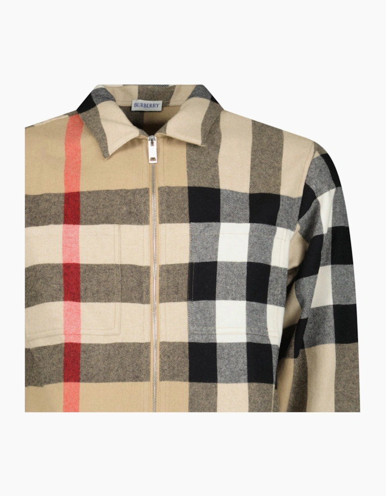 Burberry Clifden Check Overshirt in Archive Beige