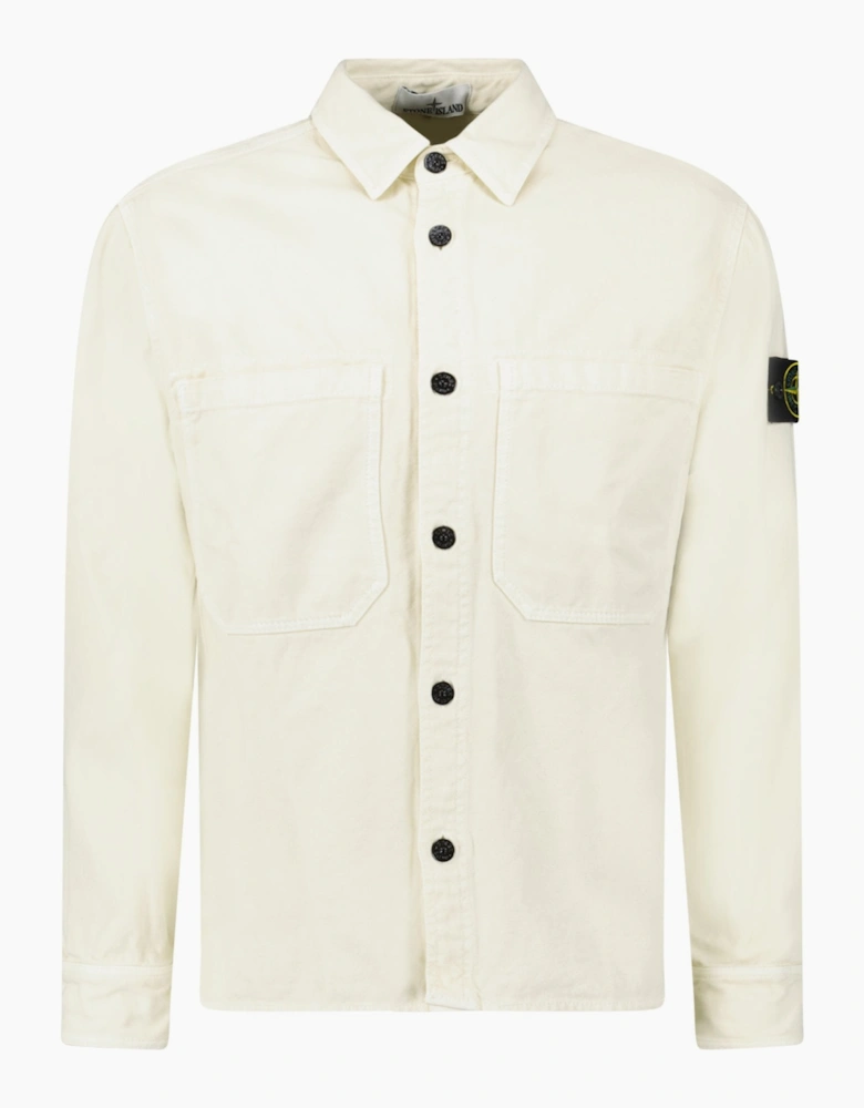 Stone Island Panama Cotton Overshirt in Ivory