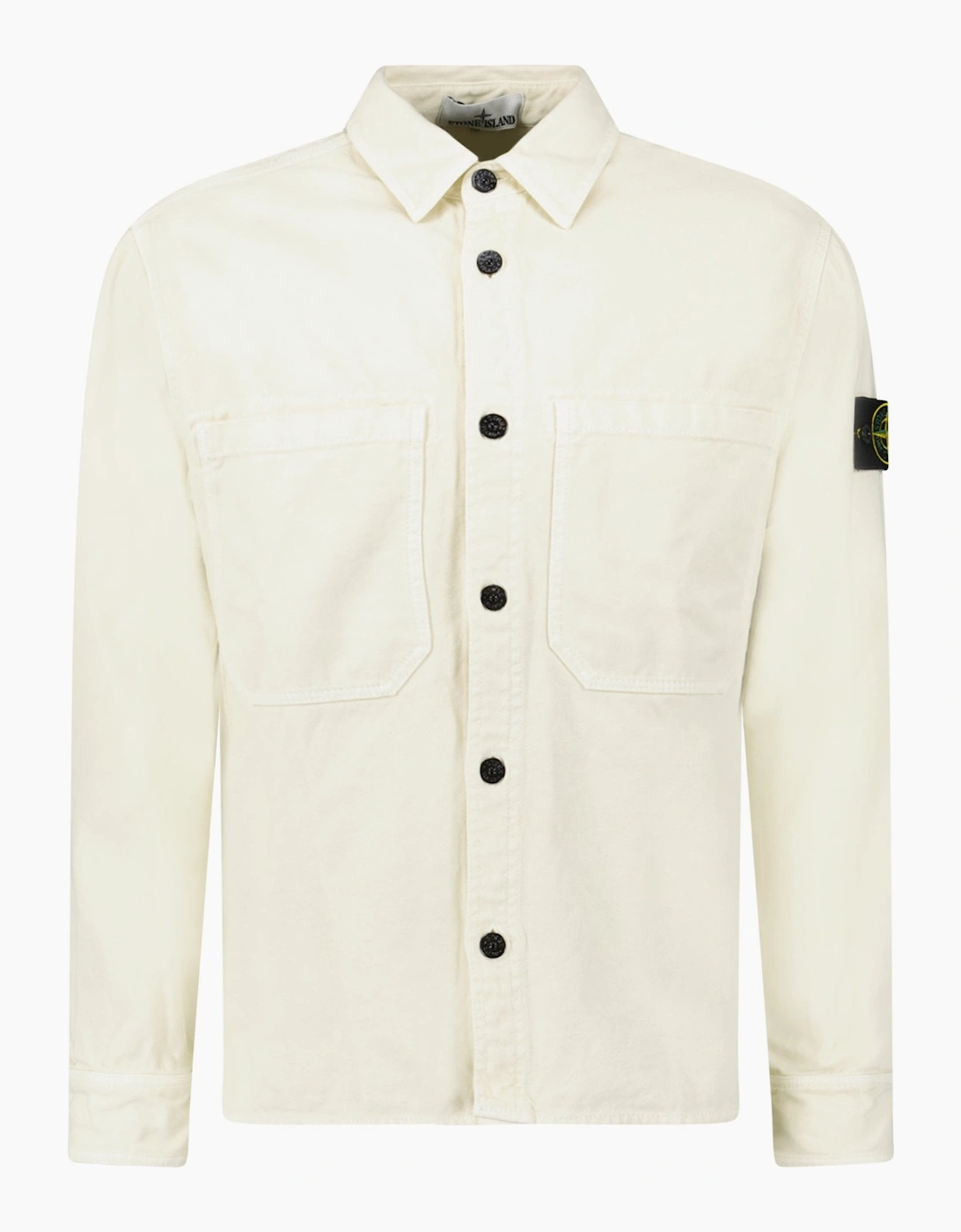 Stone Island Panama Cotton Overshirt in Ivory