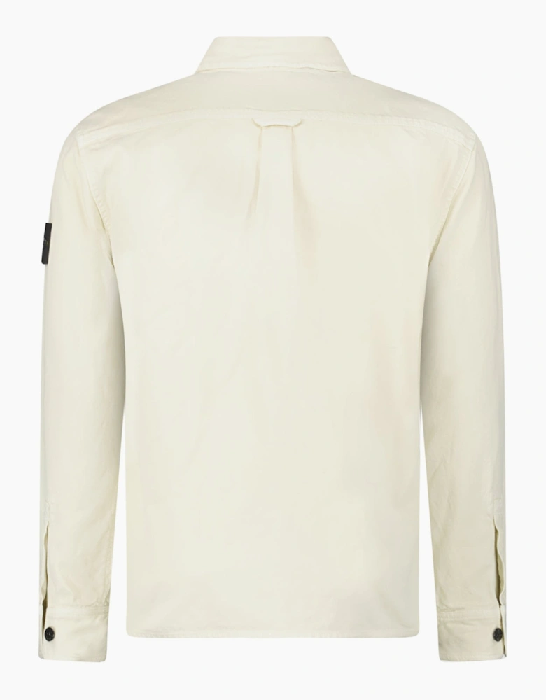 Stone Island Panama Cotton Overshirt in Ivory