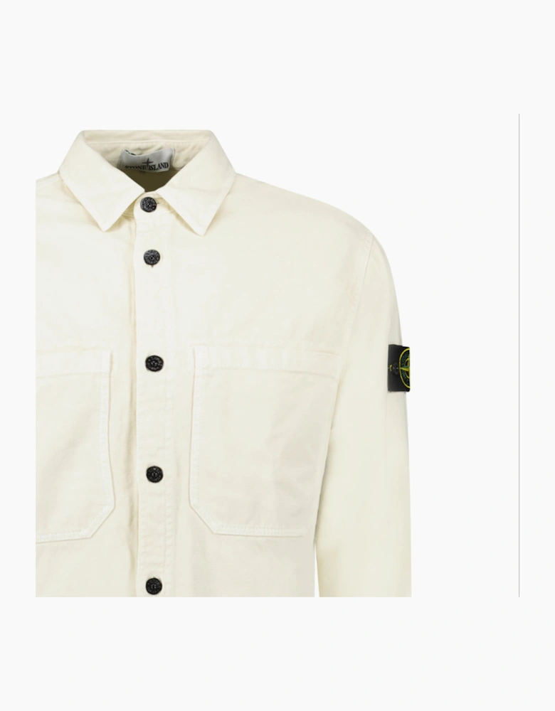 Stone Island Panama Cotton Overshirt in Ivory