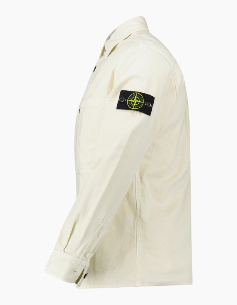 Stone Island Panama Cotton Overshirt in Ivory