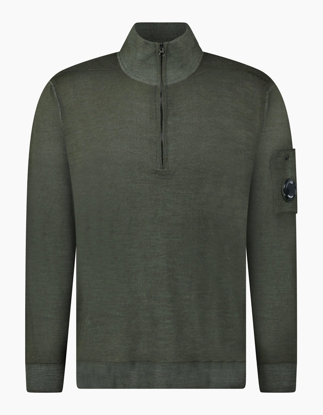 CP Company Merino Half-Zip Knitwear in Dark Shadow, 6 of 5