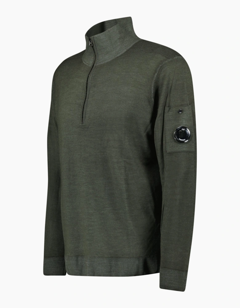 CP Company Merino Half-Zip Knitwear in Dark Shadow