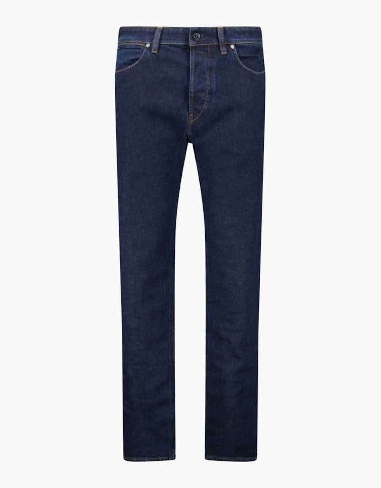 Stone Island Blue Rinsed Buttoned Indigo Denim Jeans Blue