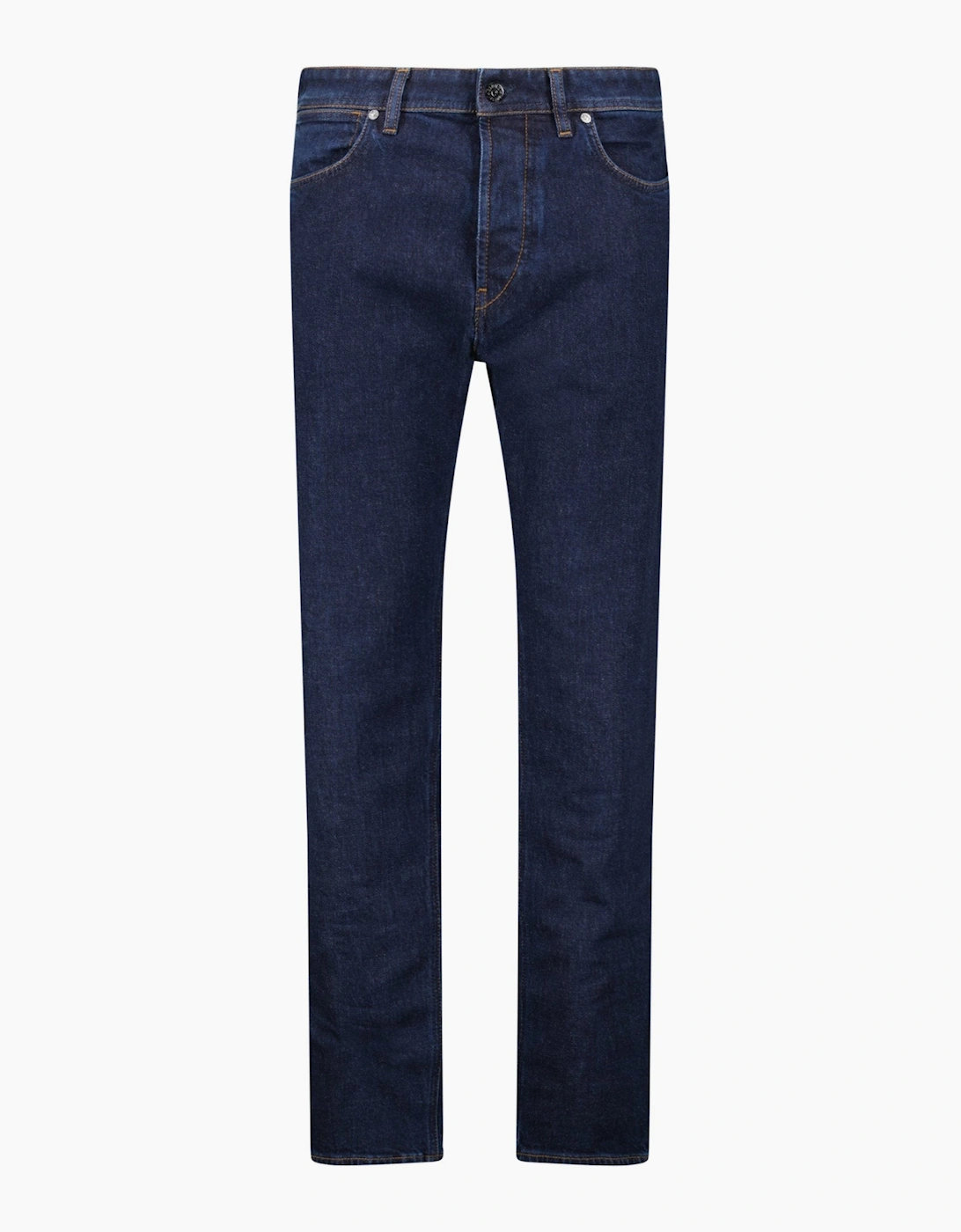 Stone Island Blue Rinsed Buttoned Indigo Denim Jeans Blue