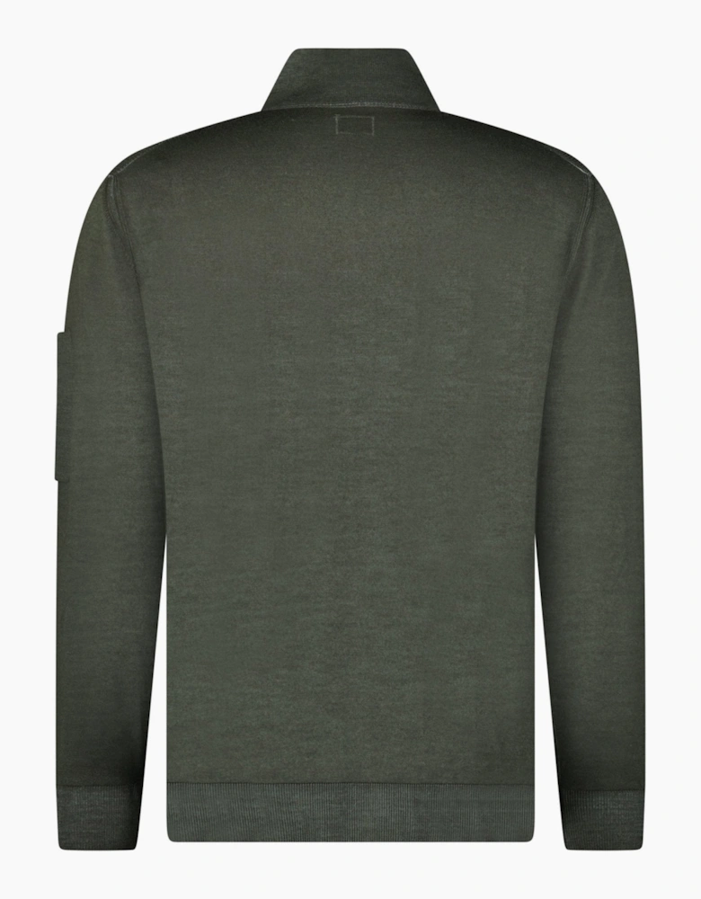 CP Company Merino Half-Zip Knitwear in Dark Shadow