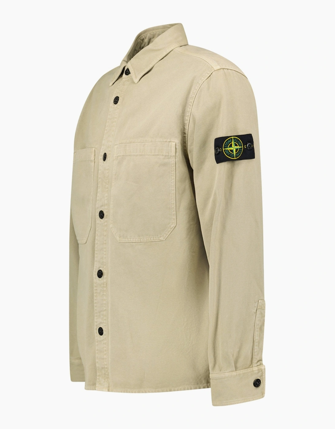 Stone Island Panama Cotton Overshirt in Desert Beige