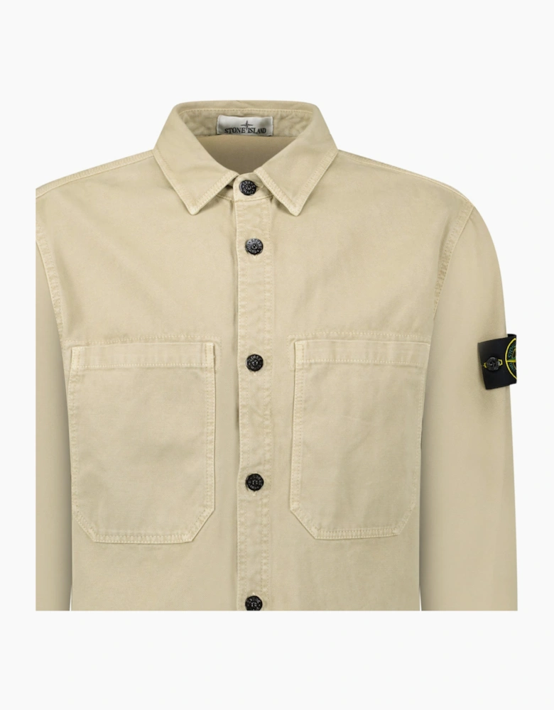 Stone Island Panama Cotton Overshirt in Desert Beige