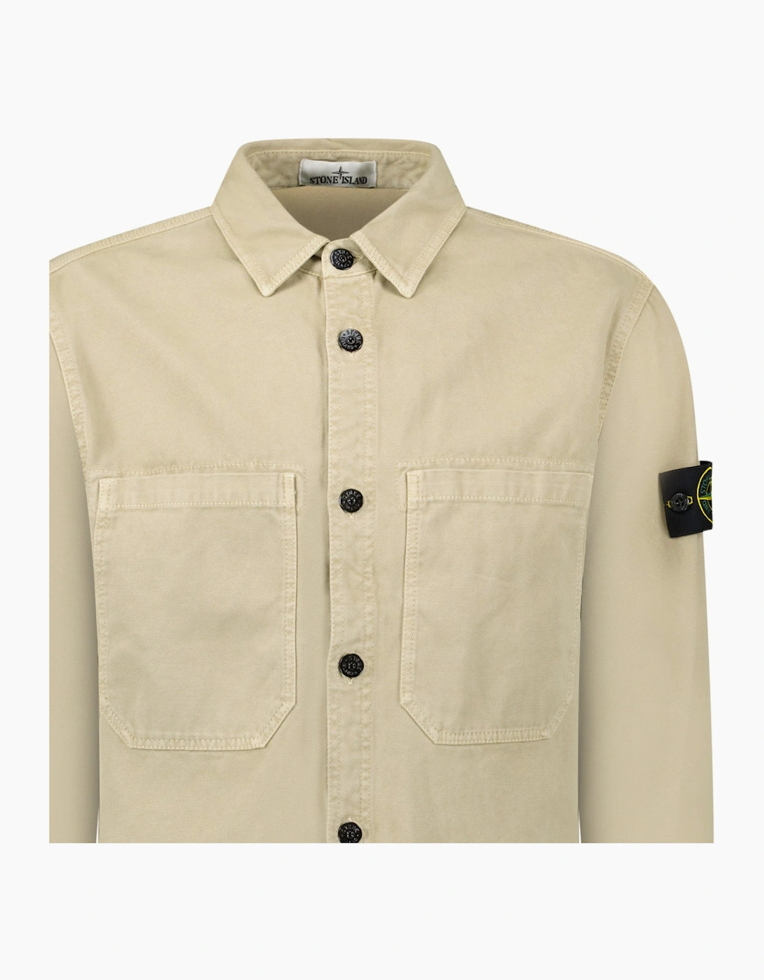 Stone Island Panama Cotton Overshirt in Desert Beige