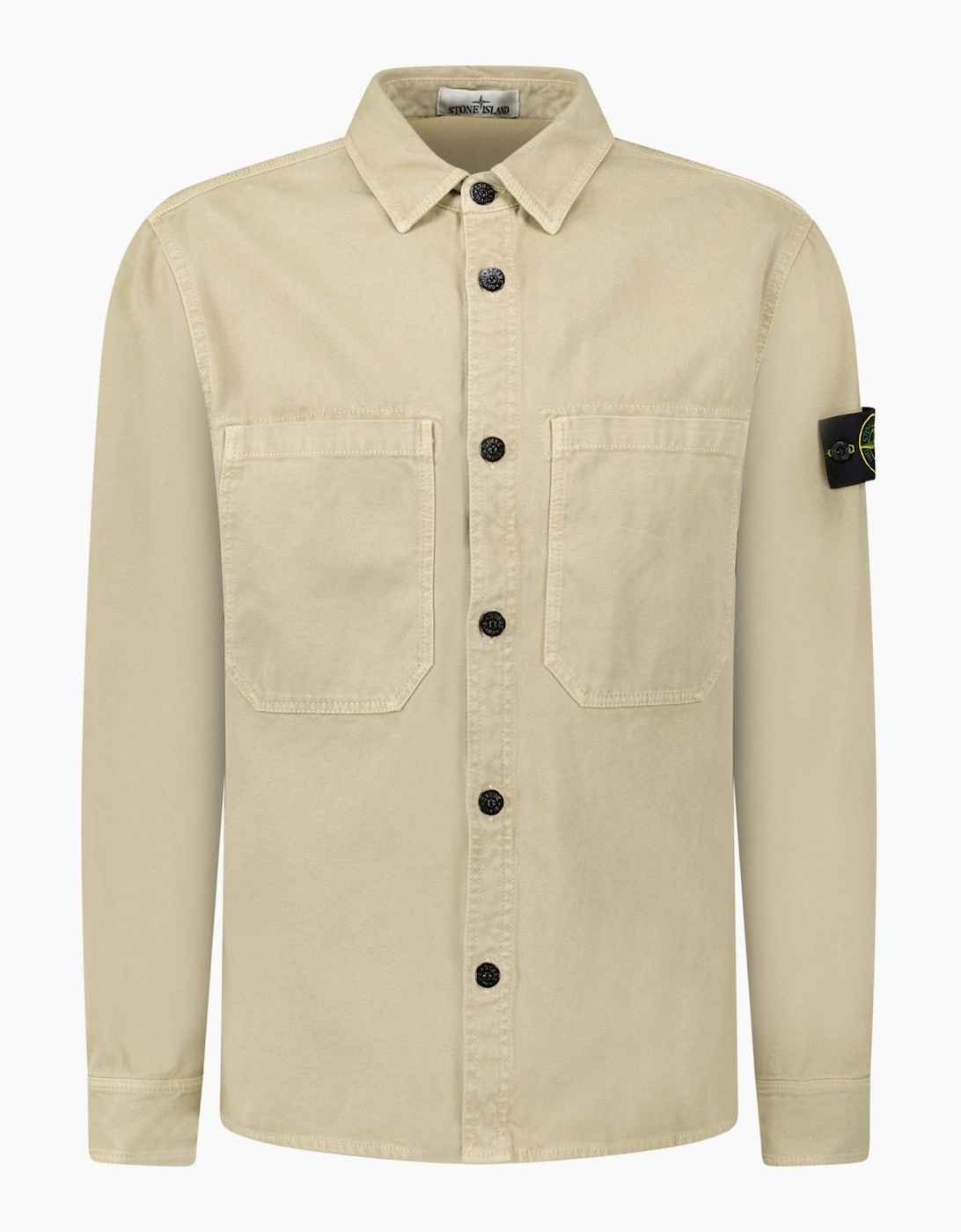 Stone Island Panama Cotton Overshirt in Desert Beige