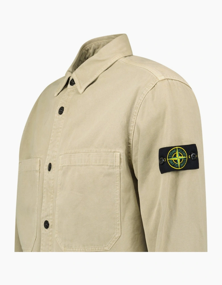 Stone Island Panama Cotton Overshirt in Desert Beige