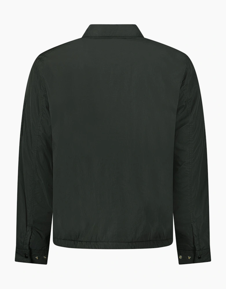 CP Company Nylon Button Up Lens Overshirt in Black