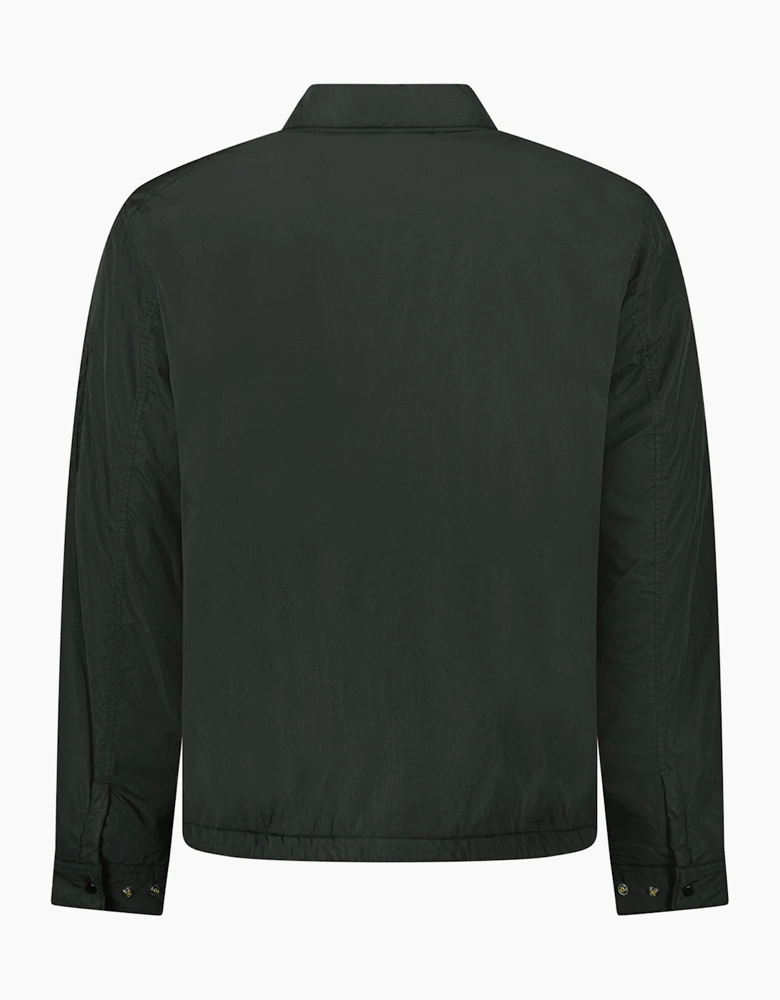 CP Company Nylon Button Up Lens Overshirt in Black