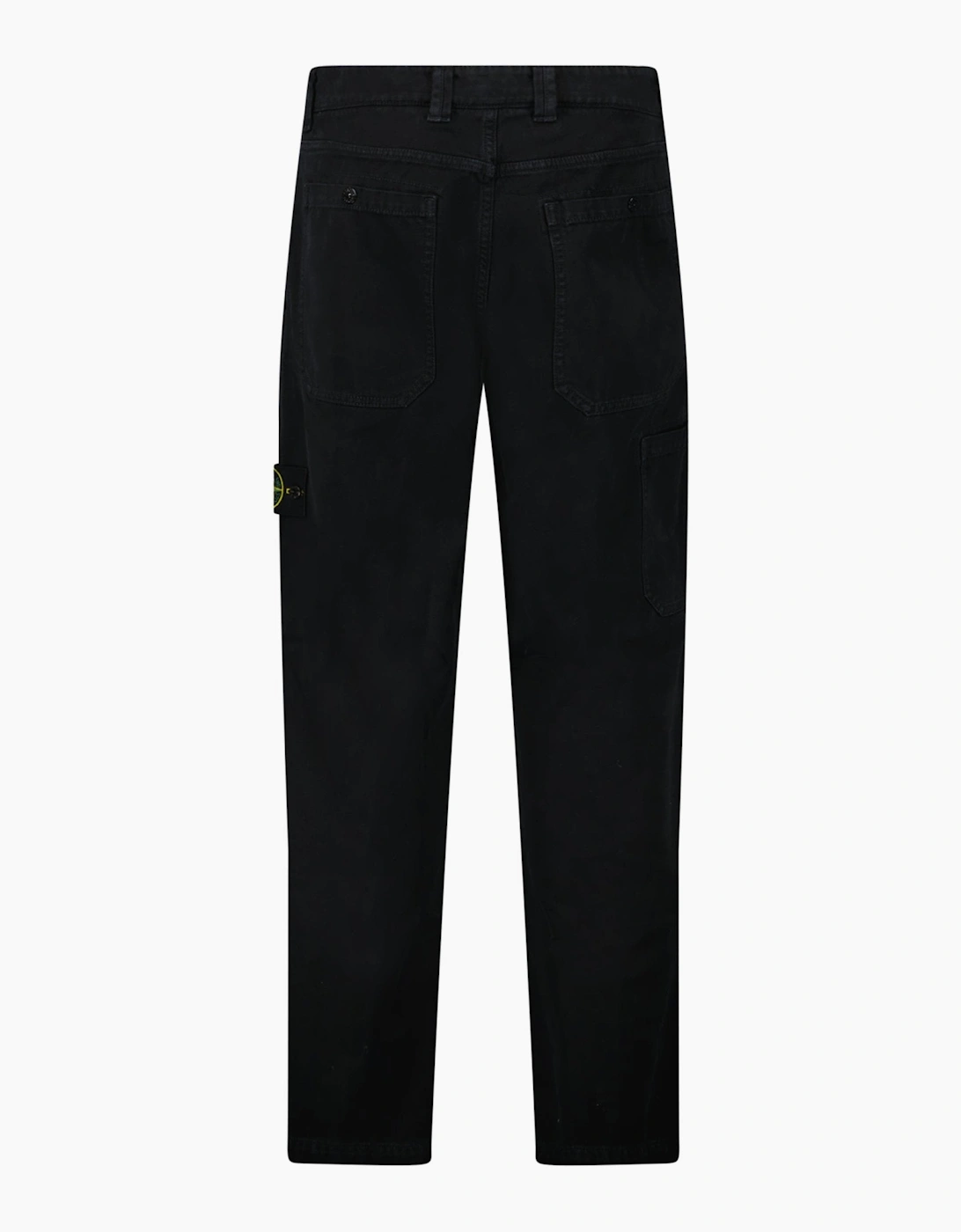 Stone Island’s Broken Twill ‘Old’ Effect Cargo Pants in Black