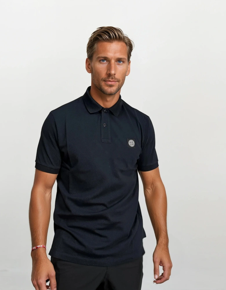 Stone Island Patch Polo T-Shirt Slim Fit Navy