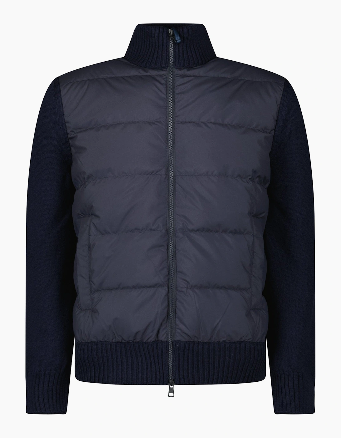 Moncler Padded Zip-Up Cardigan in Navy