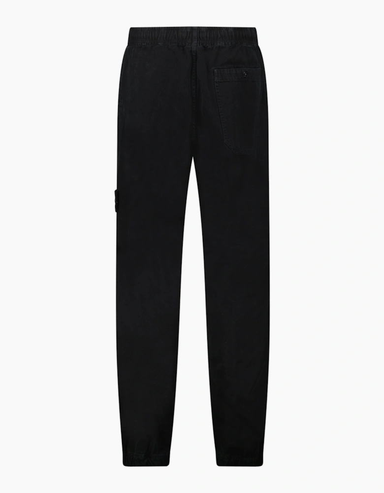 Stone Island Organic Panama Cotton 'Old' Effect Cargo Black
