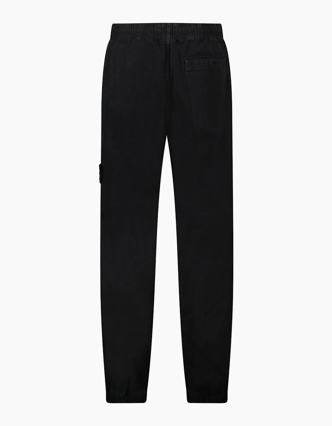 Stone Island Organic Panama Cotton 'Old' Effect Cargo Black