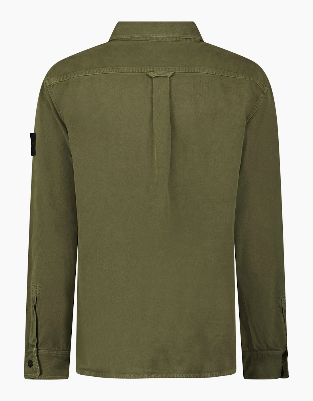 Stone Island Panama Cotton Overshirt in Military Green