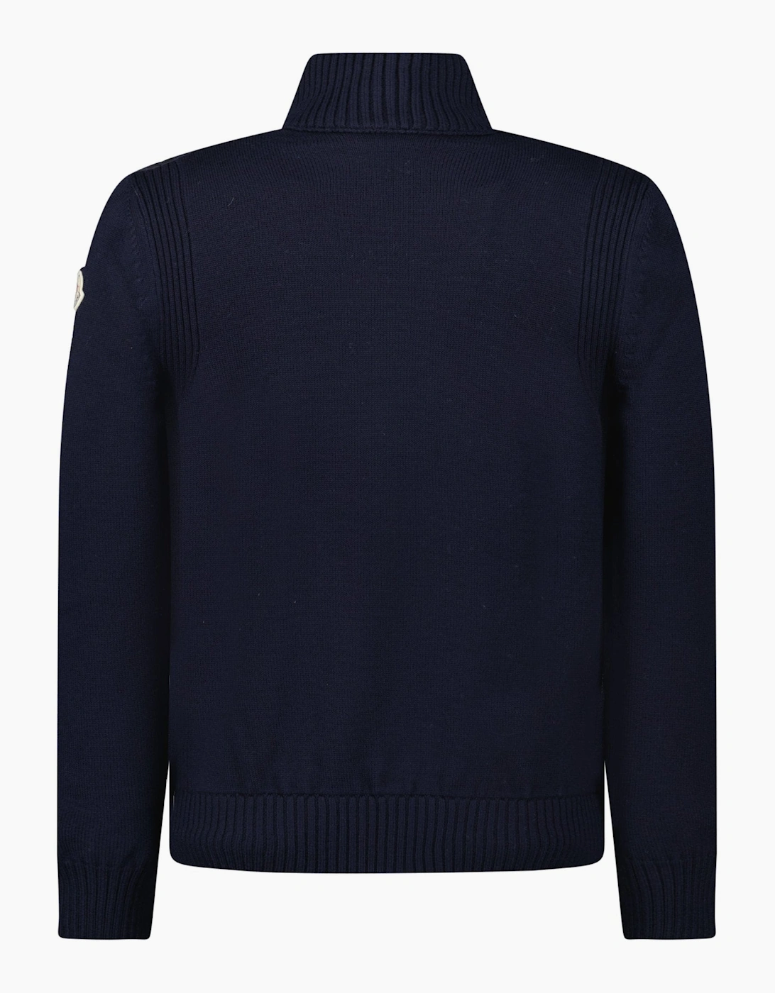 Moncler Padded Zip-Up Cardigan in Navy