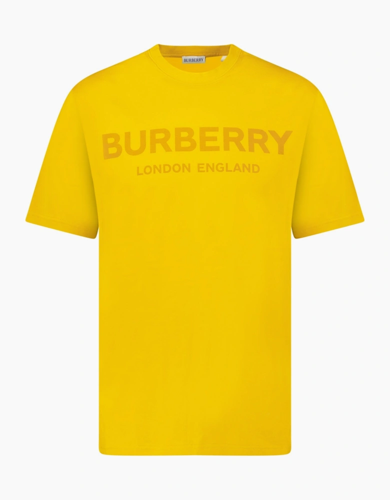 Burberry 'Ellison' Logo Print T-Shirt Orange