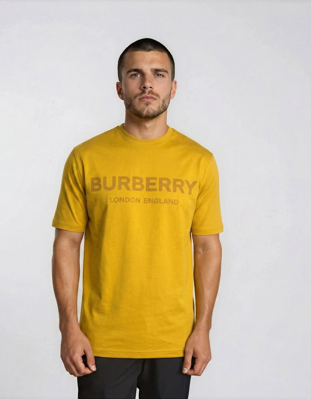 Burberry 'Ellison' Logo Print T-Shirt Orange