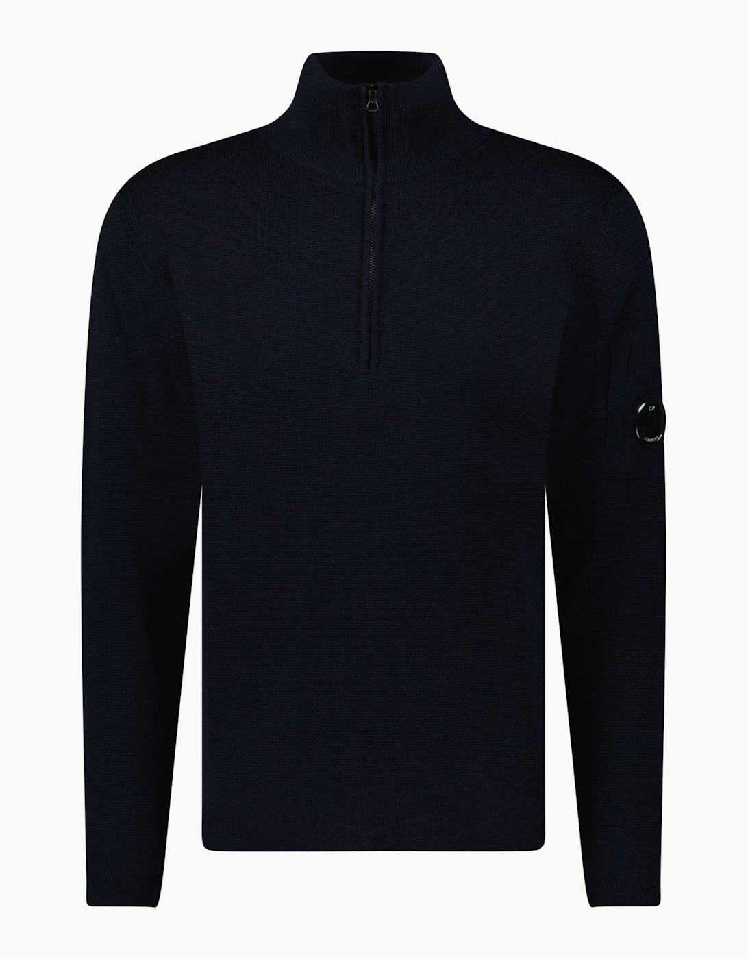 CP Company Re-Wool Half Lens Zip Sweater Navy, 6 of 5