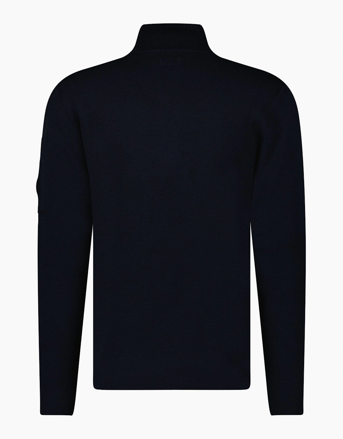 CP Company Re-Wool Half Lens Zip Sweater Navy