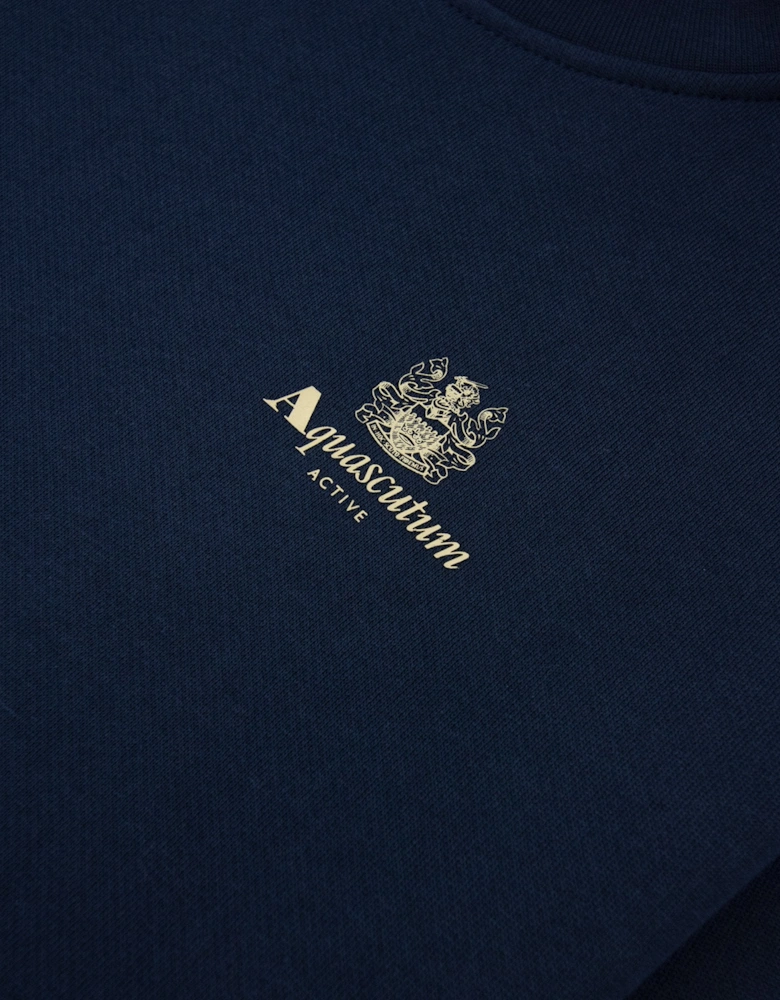 Aquascutum Cc Shoulder Crewneck Fleece Navy 11