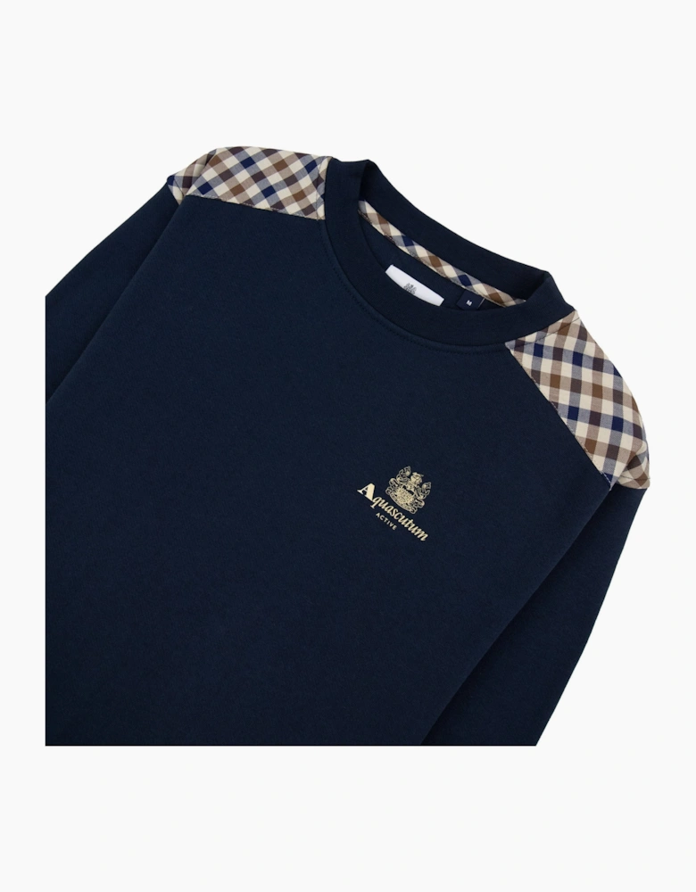 Aquascutum Cc Shoulder Crewneck Fleece Navy 11
