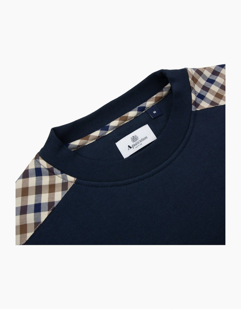 Aquascutum Cc Shoulder Crewneck Fleece Navy 11