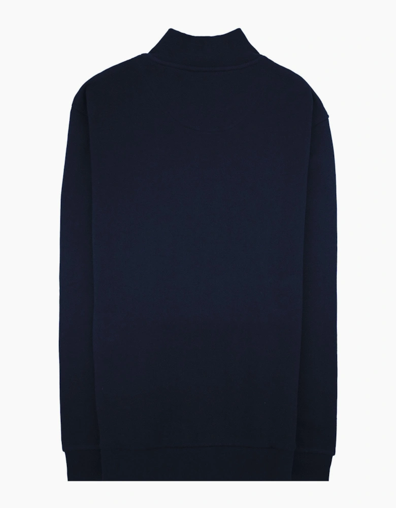 Aquascutum Cc Shoulder 1/4 Zip Sweatshirt Navy 11