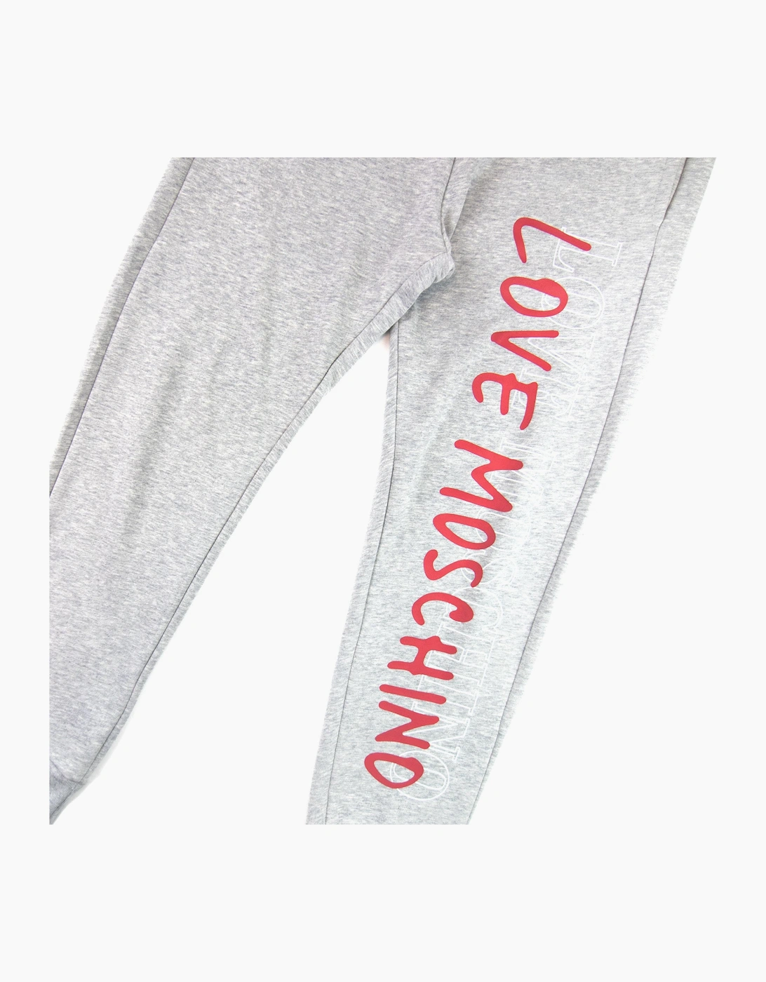Love Moschino Overlap Script Logo Sweatpants Grey
