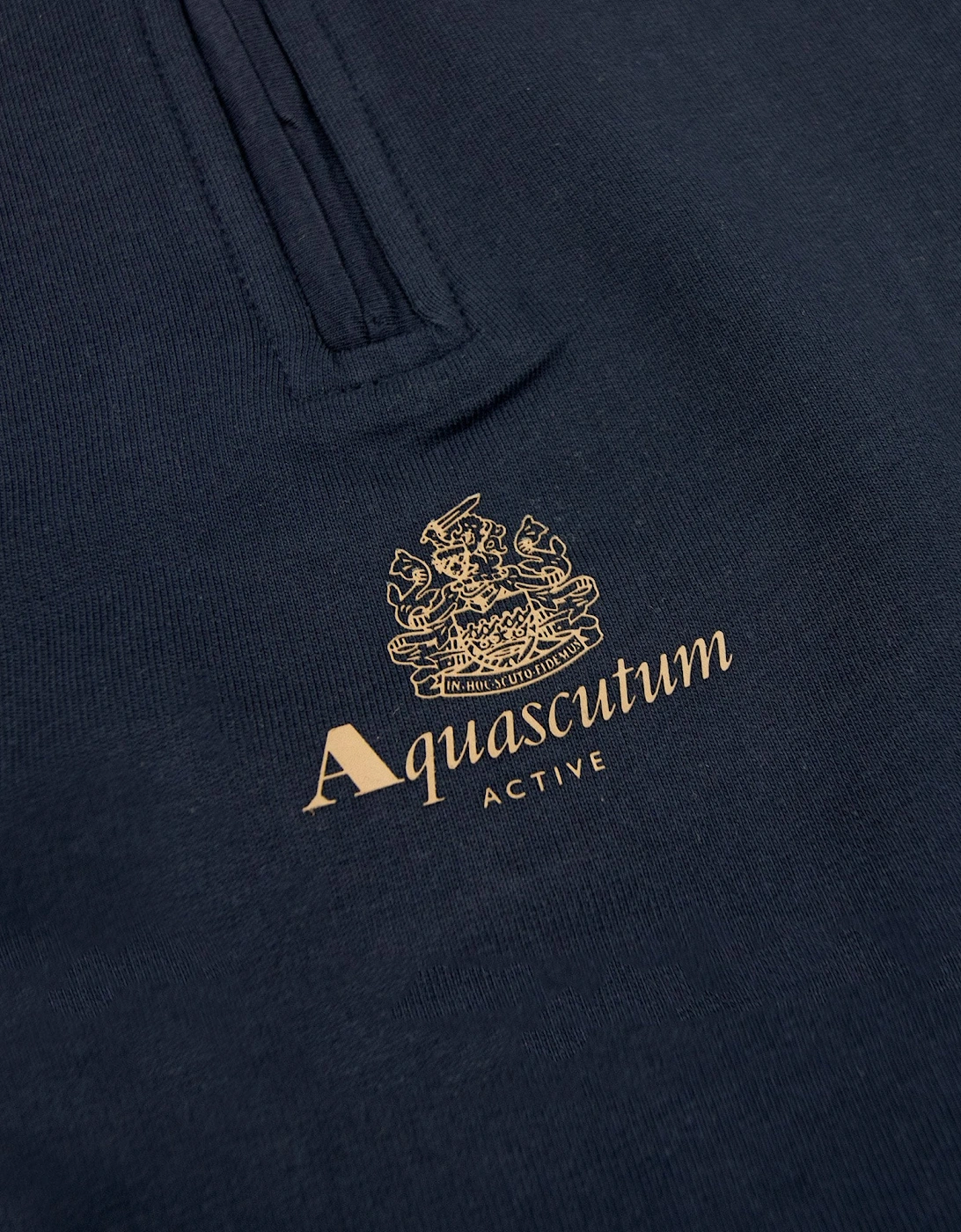 Aquascutum Small Logo Quarter Zip Navy 11
