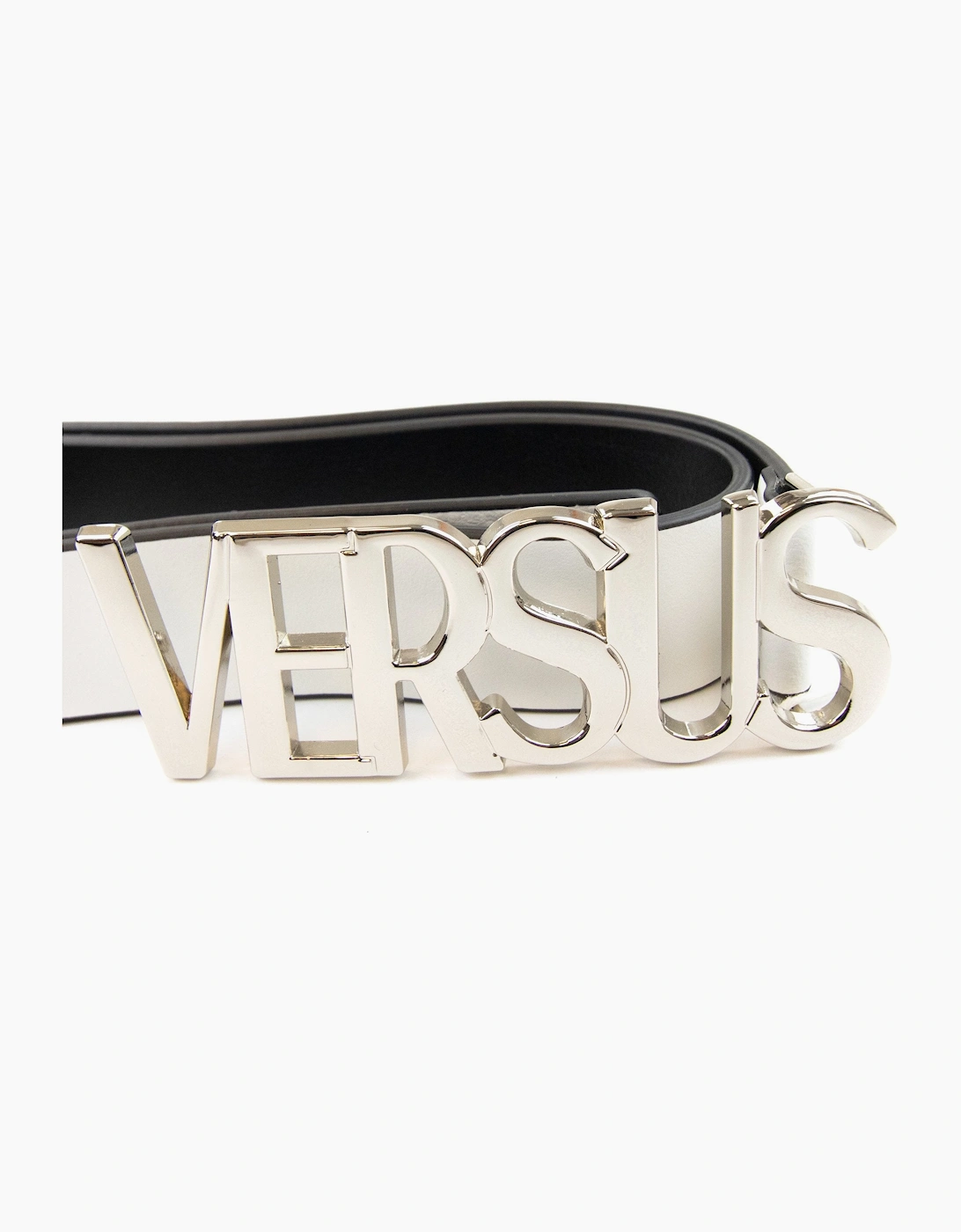 Versace Versus Capital Lettering Belt White