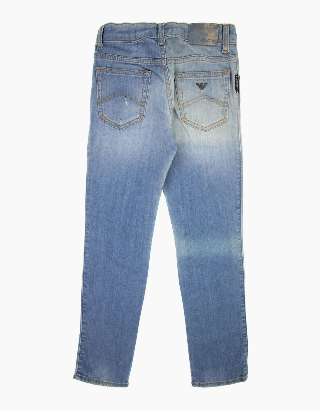 Armani Junior J15 Ripped Stretchy Jeans Denim Blue