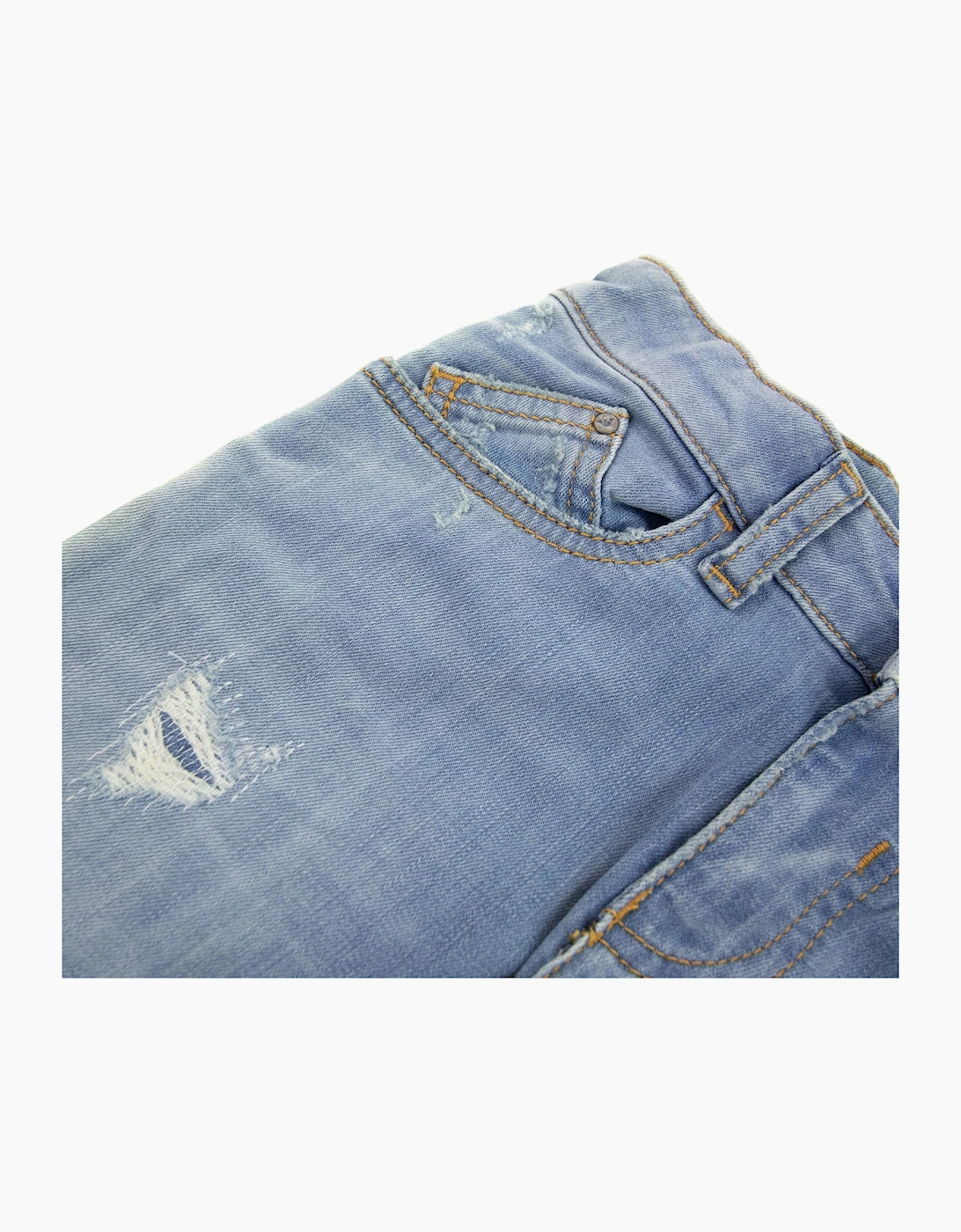 Armani Junior J15 Ripped Stretchy Jeans Denim Blue