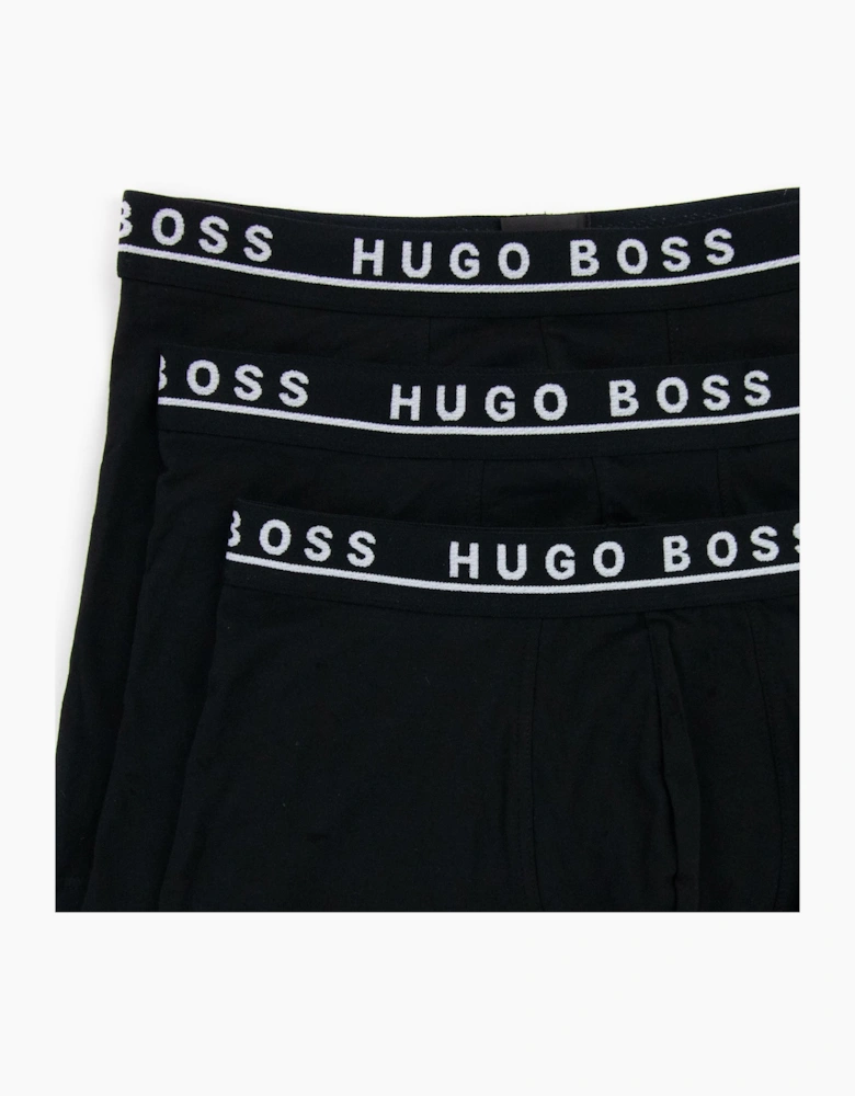 Hugo Boss Three Pack Of Stretch Cotton Boxer Black 001